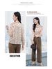 2025 Women's Printed Mulberry Silk Shirt: Slim Fit, Fashionable Real Silk Top for Spring & Autumn