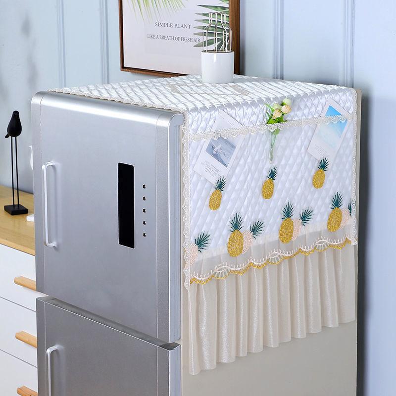 Refrigerator Towel Lace Refrigerator Towel Double Door Dust Cover Washing Machine Cover Universal
