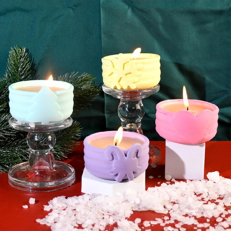 Silicone Resin Molds Jewelry Box Molds Christmas Theme Craft Mold Silicone Candle Base Molds Suitable for Candle Holder