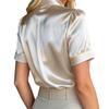 Ladies Satin Bow Short-sleeved Shirt