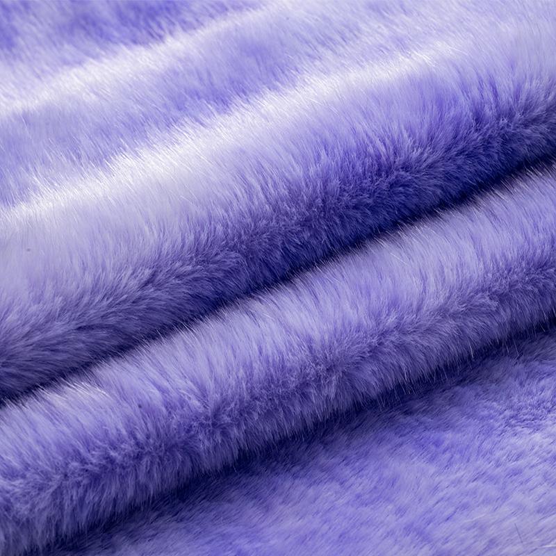 50x160cm Tie Dye Faux Rabbit Plush Fur Fabric for Toys Clothes Hats Scarf Dolls Diy Sewing Gradient Smooth Soft Rainbow Cloth