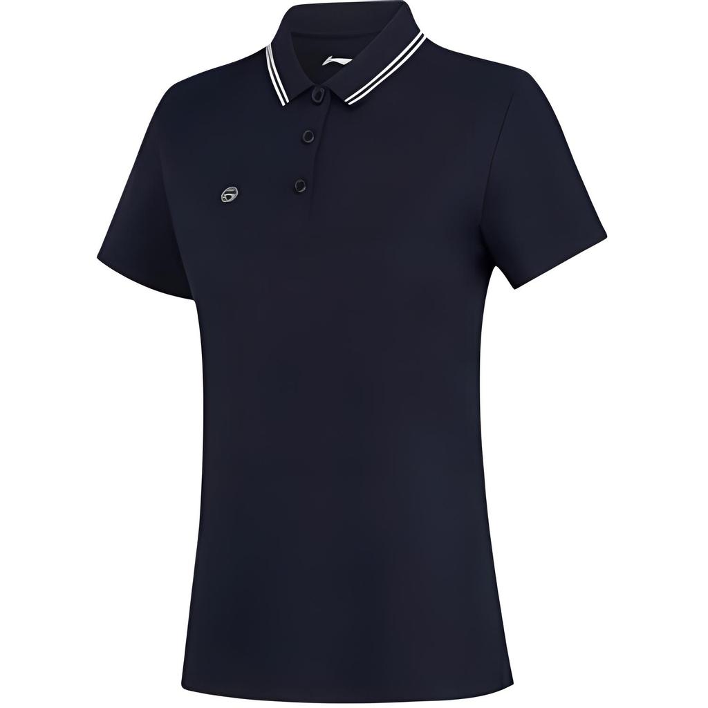 Li-Ning Comfortable Versatile Casual Short Sleeve Polo Shirt Women tops Legendary-Blue APLT086-2