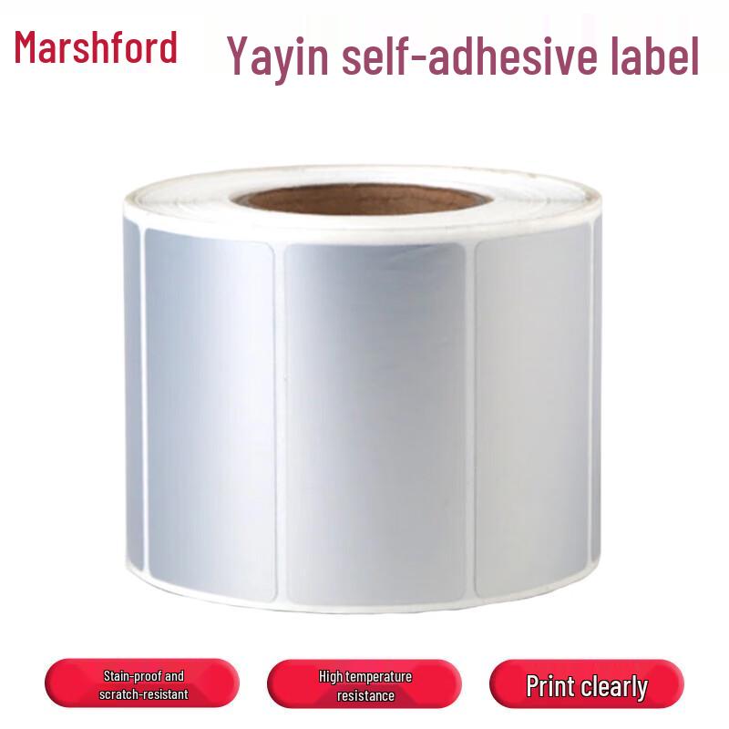 Mashifu Durable Waterproof Matte Silver Asset Labels