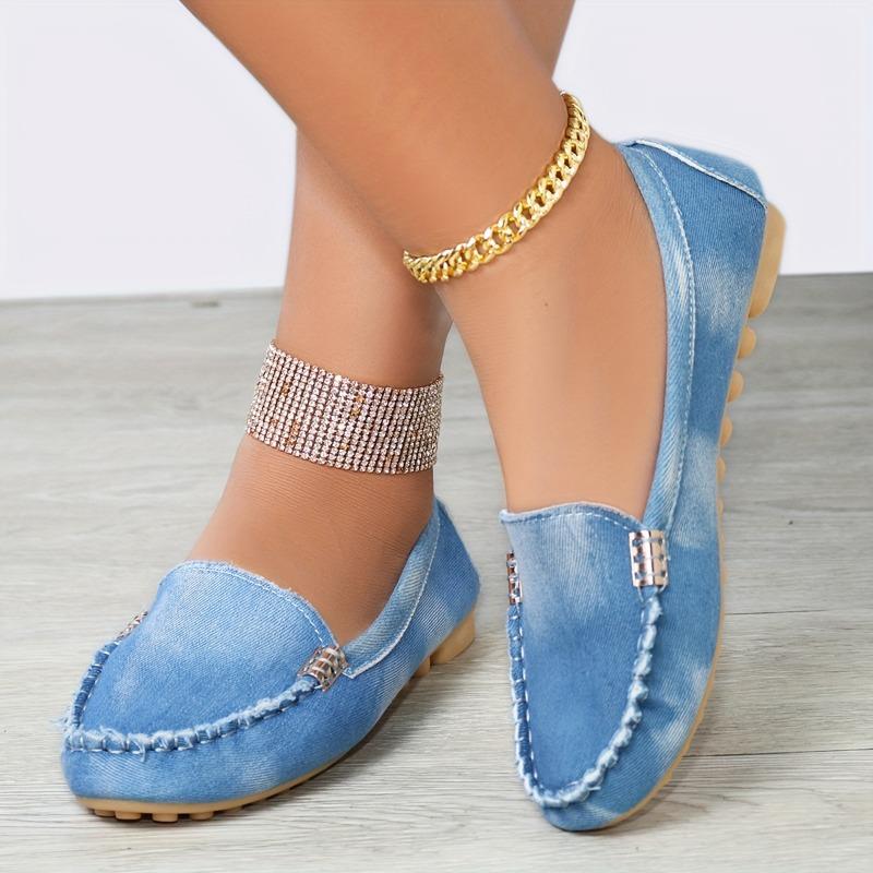 Stylish Womens Cloud Pattern Flat Shoes - Ultra-Lightweight Slip-On Design - Perfect for Casual Walking, Daily Errands, and Outdoor Activities