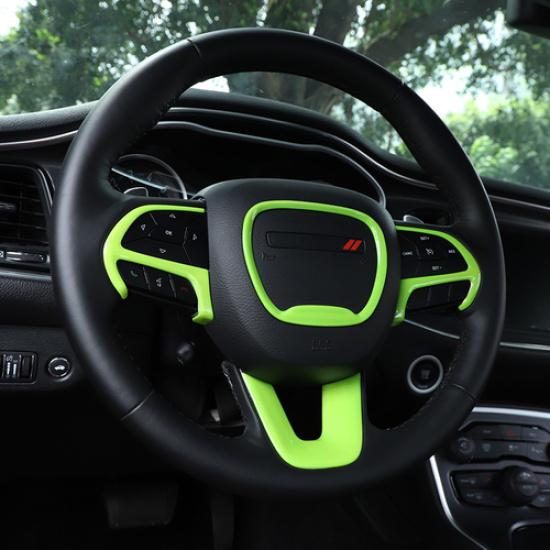 Zielona Osłona Dekoracyjna Kierownicy dla Dodge Charger/Challenger i Durango 15+
