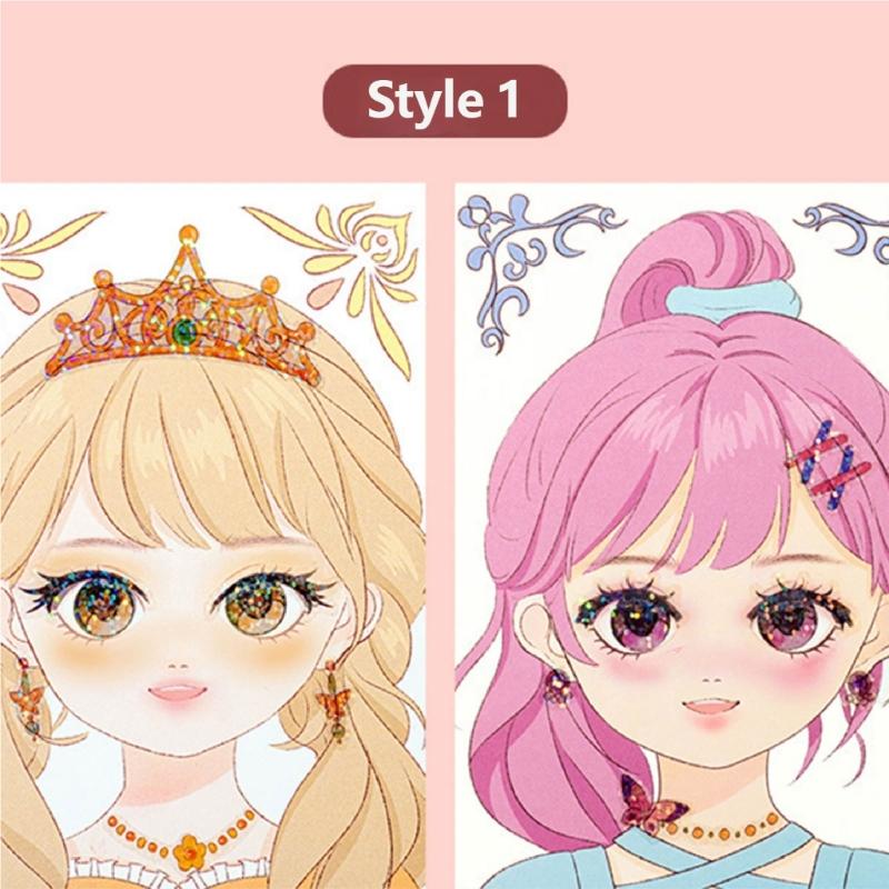 Magical Princess Makeup Sticker Set Cosmetic Toy For Kids Educational Drawing And Coloring Craft Activity Girls Gift