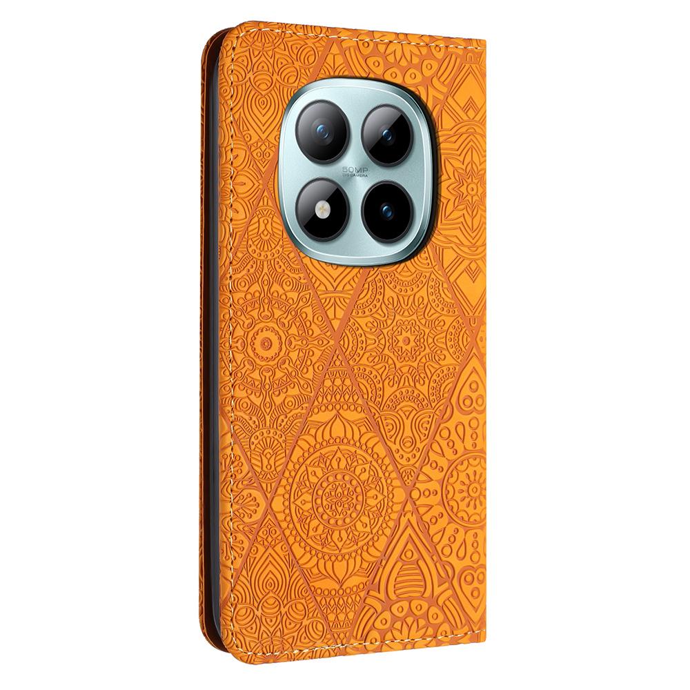 For Xiaomi Redmi Note 15 Pro 4G (Global) Case Imprinted Flower Wallet Stand Leather Phone Cover