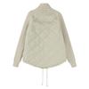 Autumn and Winter Women's Solid Color Knitted Patchwork Quilted Jacket Casual Lightweight Stand Collar Long Sleeve Zip Jackets Padded Outerwear Coats