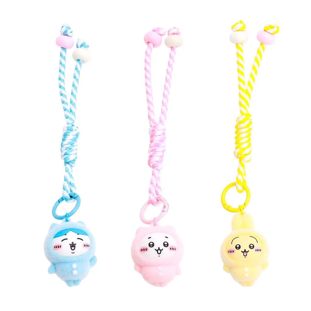 Cute Yellow Rabbit Plush Keychain 12Cm Soft Stuffed Animal Doll Kawaii Anime Fluffy Hanging Pendant Bag Backpack Decoration Gift