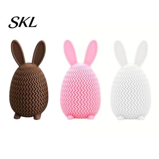 Small Sundries Organizer 3D Printed Bunny Ear Egg Box, Rabbit Storage Easter Candy Holder Container for Home Shelf Mantle Display, Basket Stuffers