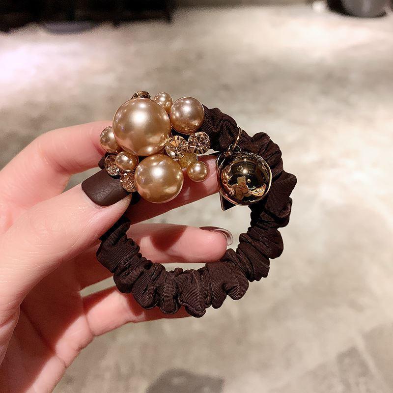 2024 Korean Style Dongdaemun Pearl Flower Hair Tie - Versatile Women's Headwear