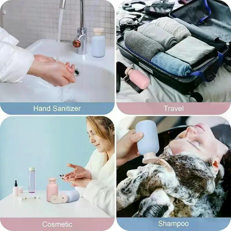 3Pcs Soft Leakproof Travel Bottles Set 100ml 3.4oz Portable Squeeze Tubes For Shampoo Lotion Refillable Travel Essentials