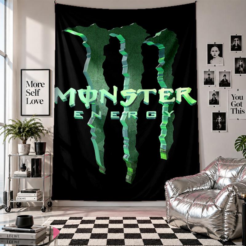 Wall TapestryMonster Energy Art Hanging Cloth Decorative Background Cover for Room Decoration