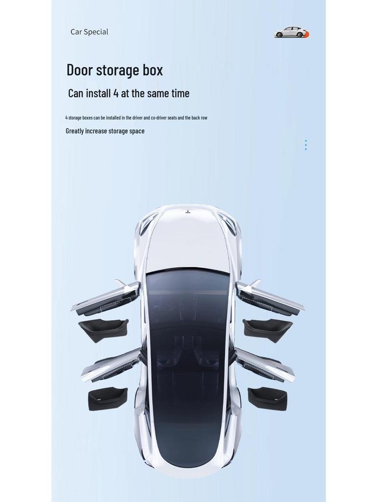 Model 3 Door Storage Box Mat for Tesla - TPE Material