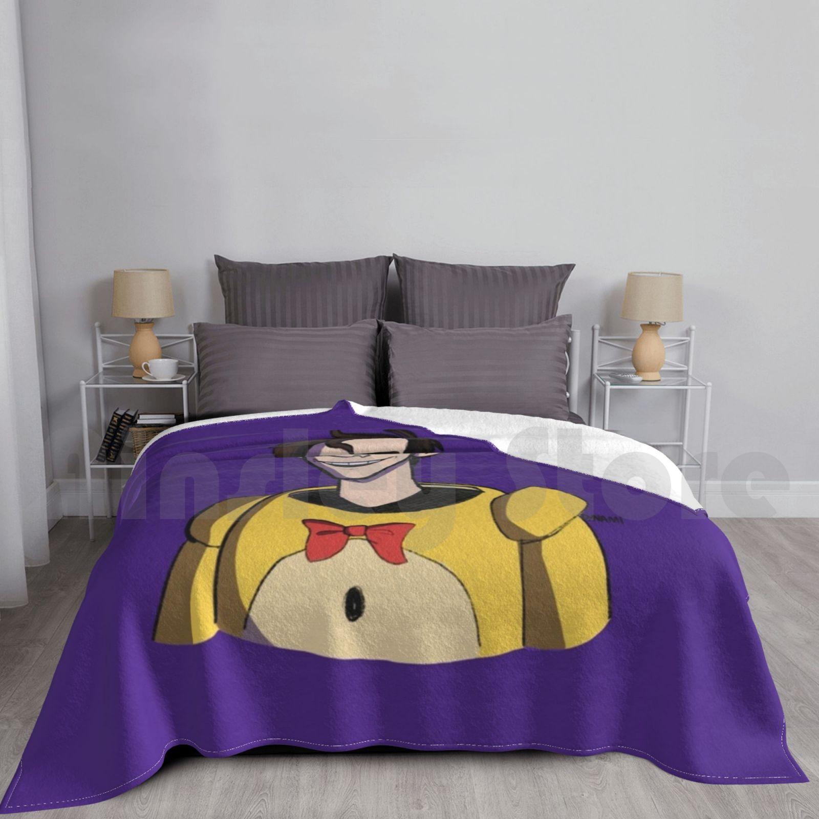 Purple Guy / William Afton Blanket For Sofa Bed Travel Fnaf Five Nights At S Purple Guy William Afton Size: 75*100cm, Weight: 230 GSM