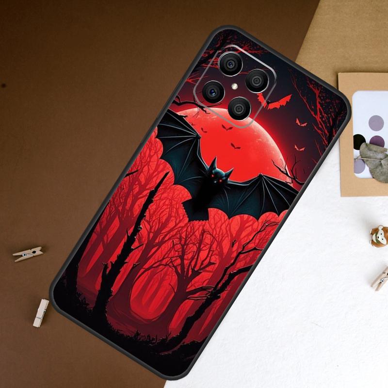 Gothic Horror Bats Full Moon Case For Honor X9a X8a X6a X7a X9b X7 X8 X9 8X Cover For Honor Magic 5 6 Pro 50 70 90 Lite