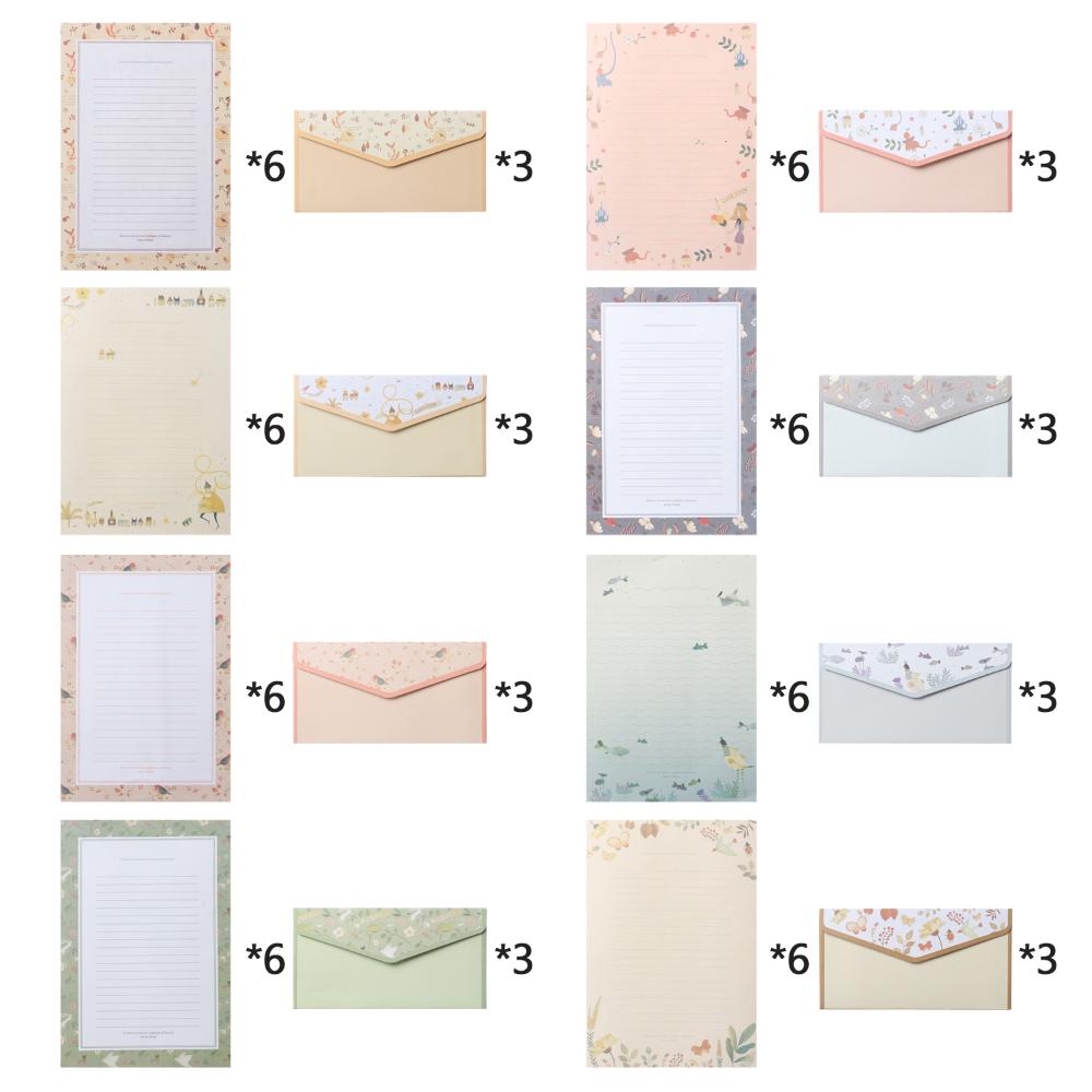 Blumendruck mit Umschlägen 24 STÜCK 8 verschiedene Designs Briefpapier Schreibpapier 48 STÜCK