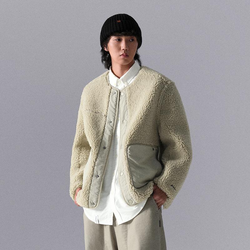 Li Ning CF Suo Round Neck Single Button Warm Long Sleeve Knit Sweater Men sweater Lime AFDU911-2