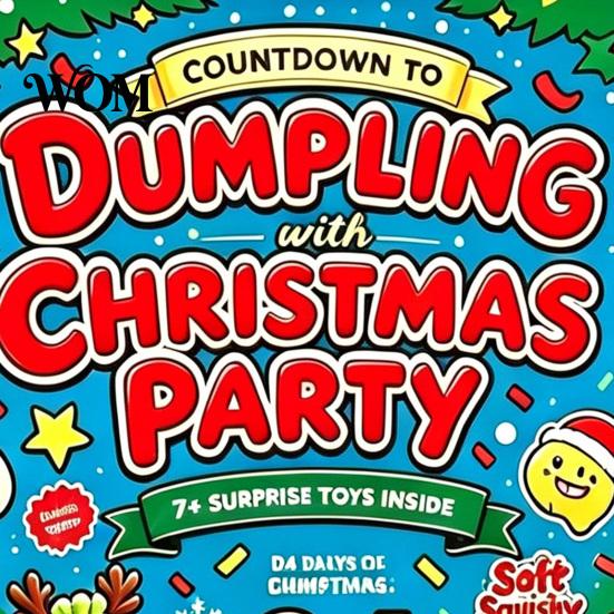 Holiday Countdown Calendar 2026 Christmas Squeeze Toy Advent Calendar, 24-Day Dumpling Bun Fidget Cute Toys Box, Soft TPR Stress Relief Sensory