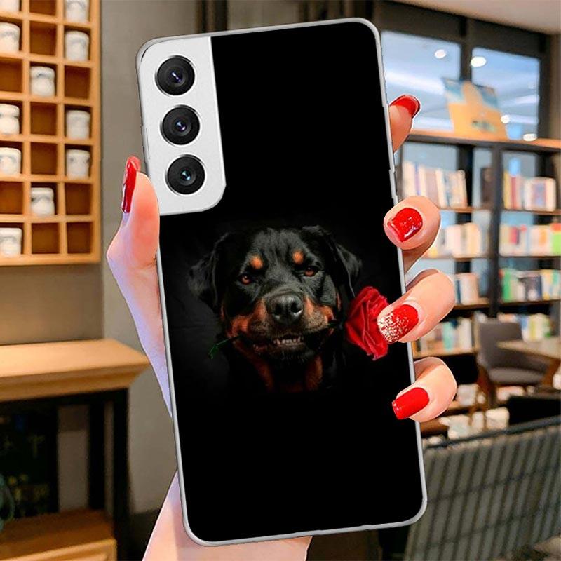 Rottweiler Dog Cover Phone Case For Samsung Galaxy S26 S25 Edge S24 Ultra S23 S22 Plus S21 S20 FE Soft Fundas Shell Galaxy S25 S