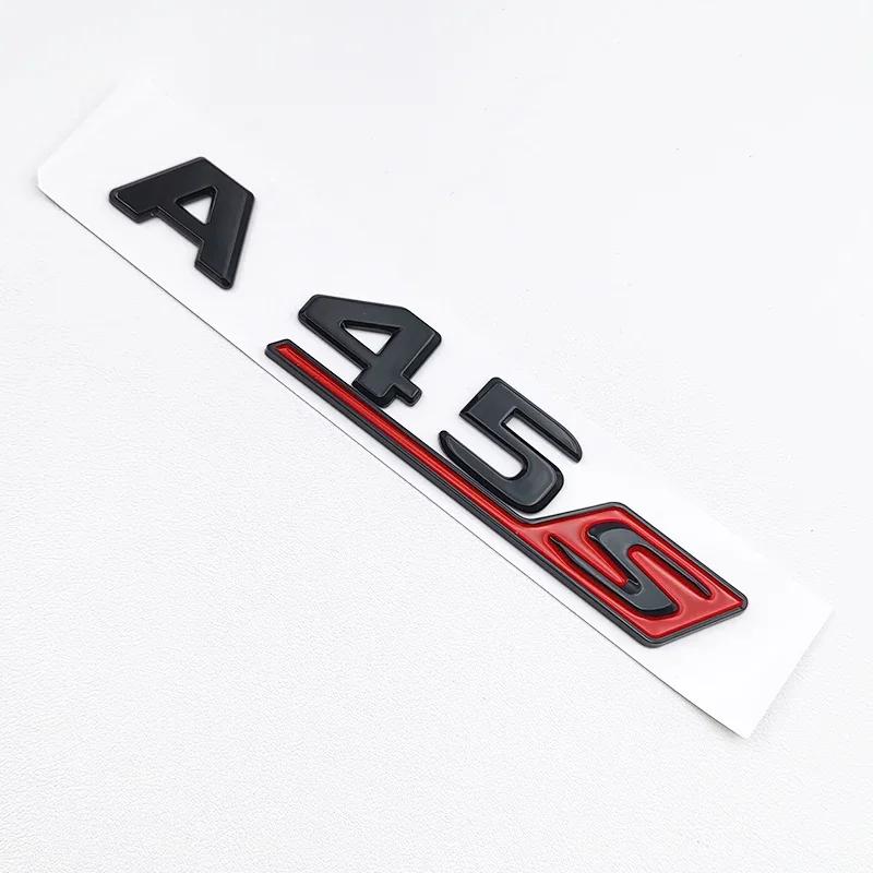 

For Mercedes Benz For Mercedes Benz A 45S AMG W177 3D ABS Black A45S Logo Turbo 4MATIC Badge Car Rear Star Sticker Trunk AMG Emb