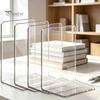Acrylic Book Stand for Recipe 1 Pc Clear Bookend Heavy Book, Shelf Organizer, Holder Home Study L Shaped Stopper Bedroom Library Office School