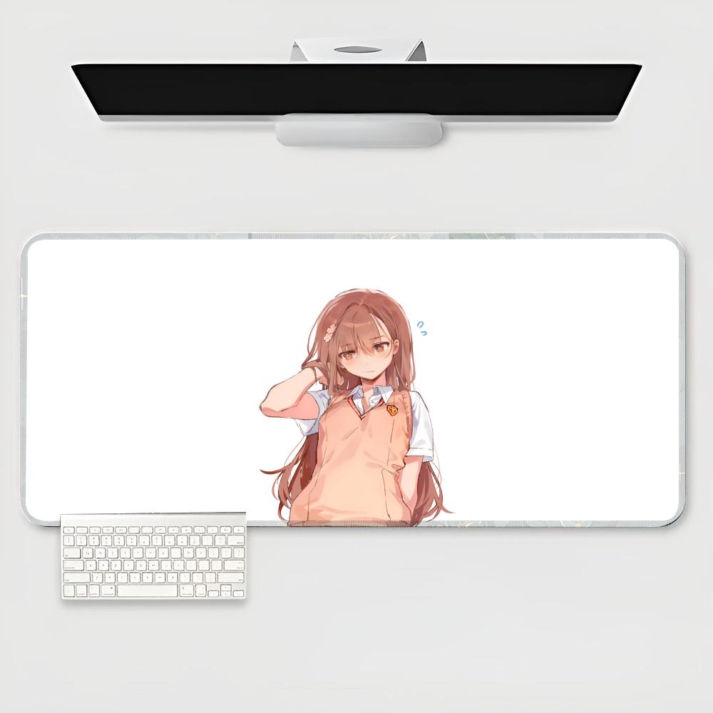 Misaka Mikoto Mouse Pad Large Gamer XXL Keyboard Mat On Mat 900X400MM Carpet Rubber Desk Mat Gaming Mouse pad