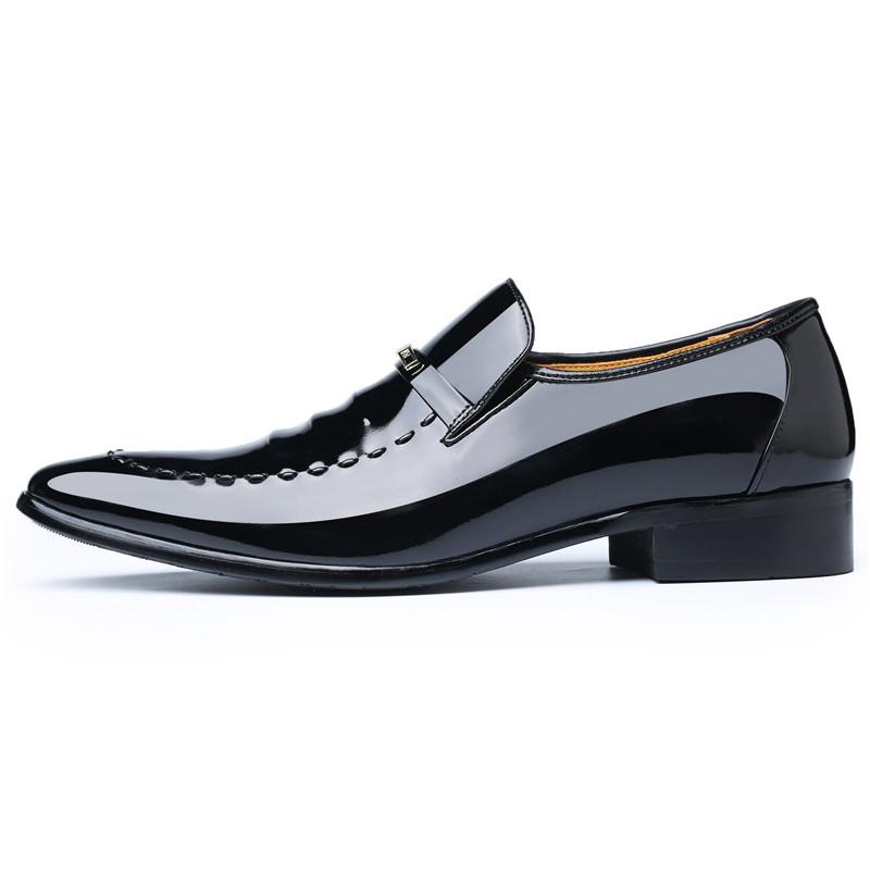 

Old man head spring men s pointed patent leather shoes business casual dress leather shoes men s wedding shoes 0265 37 чёрный