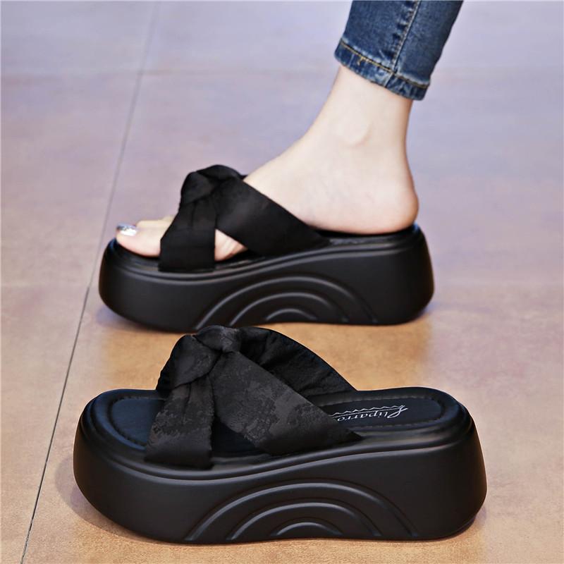 High-top Slippers, Heightening Women's Shoes, New Style Casual Shoes, Soft Sole