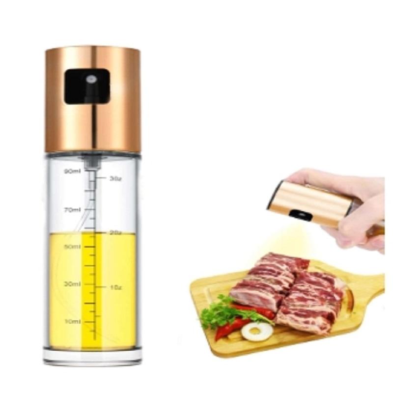 1PC 300ML Olive Oil Spray Bottle Kitchen Soy Sauce Vinegar Seasoning Container Dispenser for Camping BBQ Roasting Cooking Salad