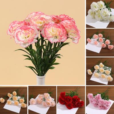 8 Τεμάχια Τεχνητό Γαρύφαλλο Ρεαλιστικό Ψεύτικο Μεταξωτό Λουλούδι Γάμου Εσωτερικού Χώρου Σπιτιού Γραφείου Κεντρικό Τραπεζιού Διακόσμηση Ψεύτικο Λουλούδι Δώρο Ημέρας της Μητέρας