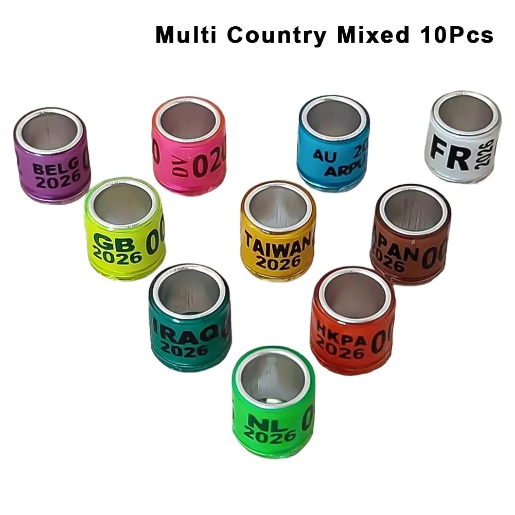 

8x11mm Numbered Pigeons Foot Ring 10-50Pcs 2026 Multicolor Parrots Leg Rings for Birds Outdoor Training