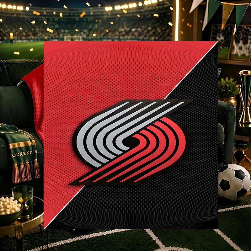 Trail Blazers Logo Blanket Lightweight Flannel Bedding Blanket Perfect for Travel, Camping, Living Rooms, Offices, Sofas, Fan Christmas Gift