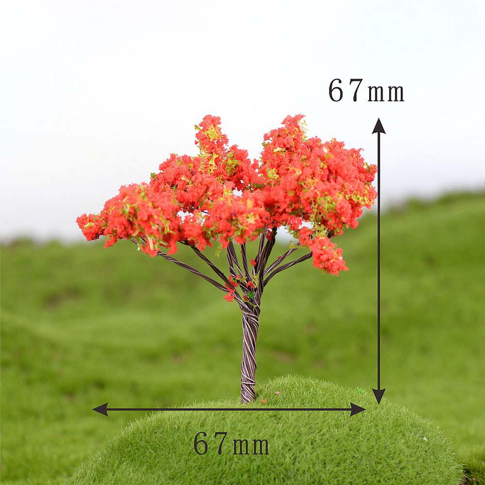 Plastic Mini Simulation Trees Kawaii Willow Sakura Mini Home Decoration Garden Microlandscape Miniatures Figurines