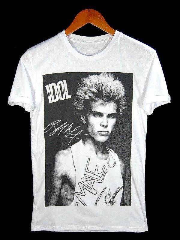 Винтажная белая футболка Billy Idol White Wedding с коротким рукавом, белая футболка рок-группы S-5XL S