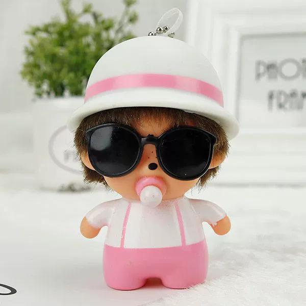 Monchhichi Schlüsselanhänger Cartoon Chhichi Sonnenbrille Spielzeug Schmuck Dekoration Niedliche Schlüsselanhänger Tasche Anhänger Schreibtisch Zubehör Urlaubsgeschenk