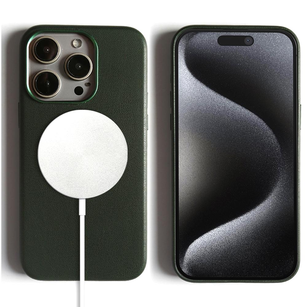 Per iPhone 15 Pro Custodia Magnetica Eco-Sostenibile in Pelle RPET Cover Posteriore per Telefono Certificata GRS