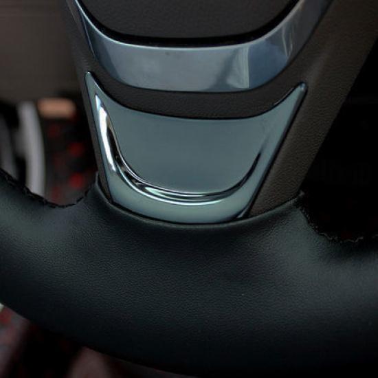 Car Steering Wheel U Type Cover Trim For Chevrolet Malibu 2016-2021 Black Steel