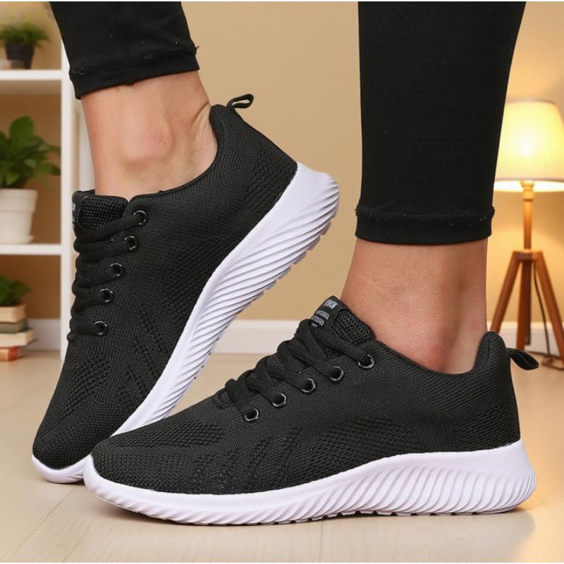 Anti Slip Sole Net Toed Women's Athletic Shoes Female Designer Shoes Chaussures Femme White Casual Flat Shoes for Women Sneaker
