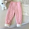 Children's Autumn Winter Solid Color Thick Warm Pants Student Underwear Clothing