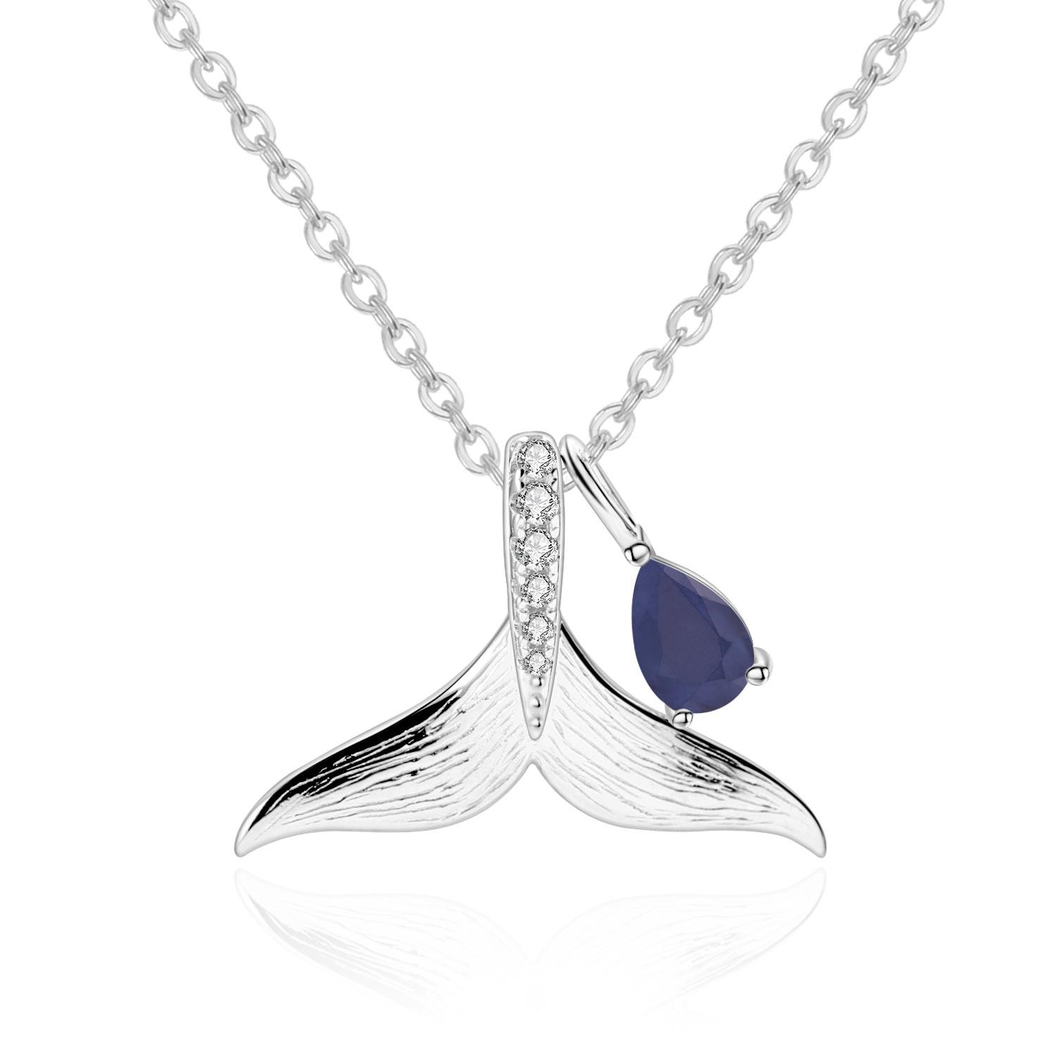 

Оригинальный дизайнерский высококачественный кулон с драгоценными камнями, дизайн хвоста кита, серебро 925 пробы, ожерелье с натуральным топазом, кулон