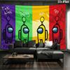 Among Us Custom Name Wall Tapestry Aesthetic Wall Hanging Printed Fabric Blanket Decorative Tapestries for Bedroom Living Room Home Decor