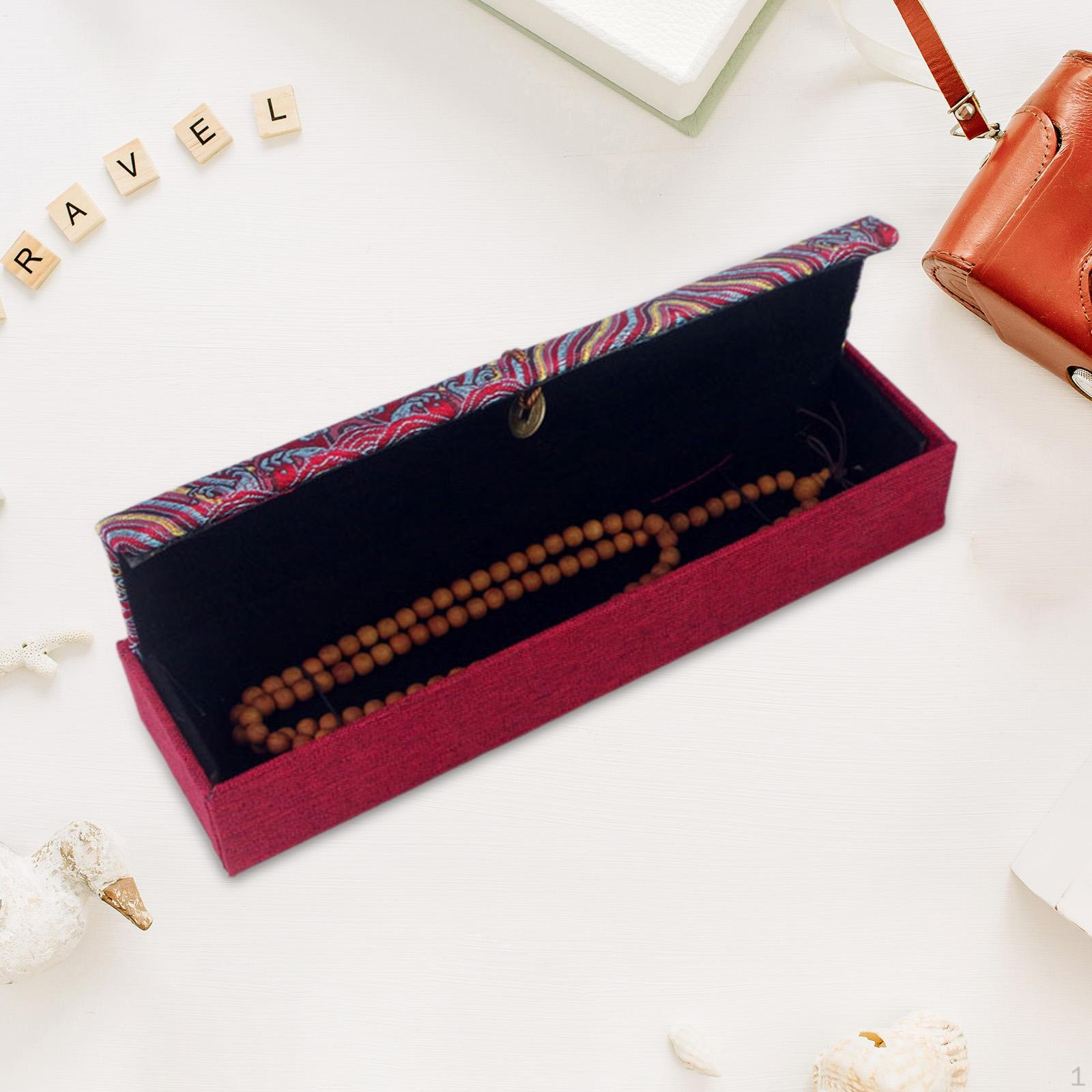 

Органайзер для шкатулки для ювелирных изделий, футляр для хранения ожерелья красный