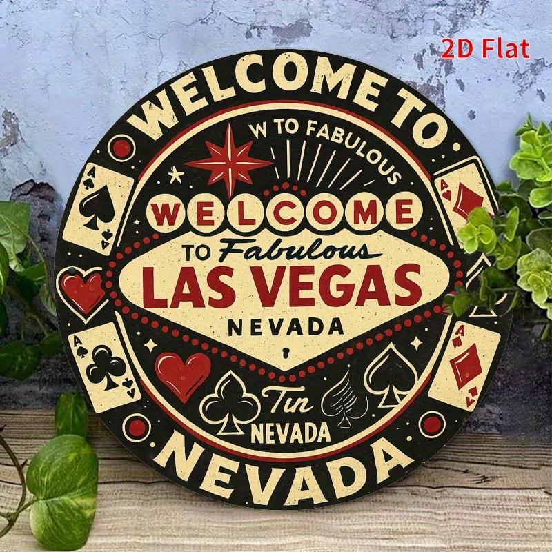 D Flat Pc Welcome To Las Vegas Neon Sign Vintage Vegas Decor with Red Black Retro Design