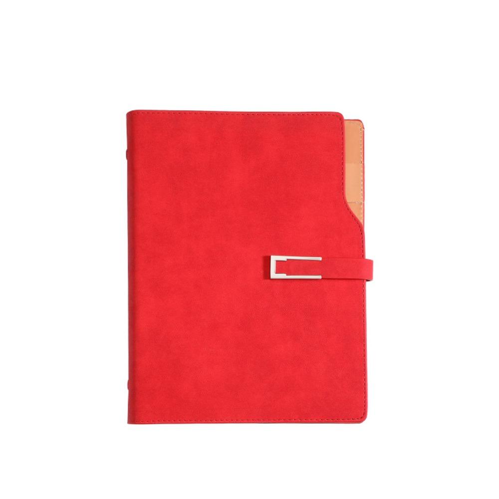 with Card Holder A5 Notebook Retro Meeting Minutes Book Fashion Loose Leaf Notebook  Students