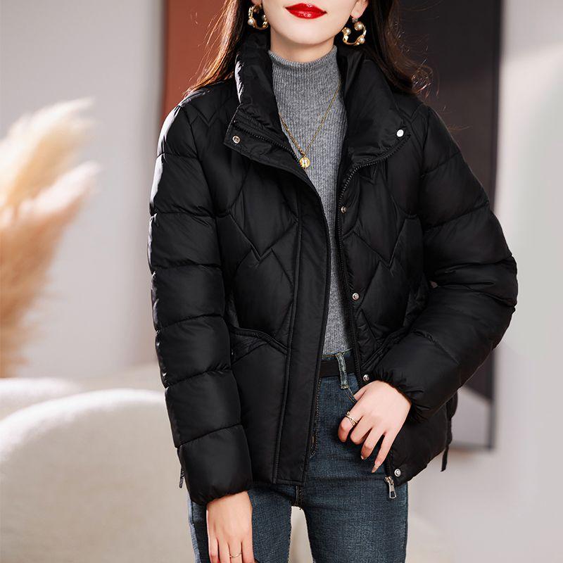 

Зимняя куртка с хлопковой подкладкой, Модный темперамент, Универсальный воротник-стойка, Короткая свободная и простая куртка с хлопковой подкладкой S