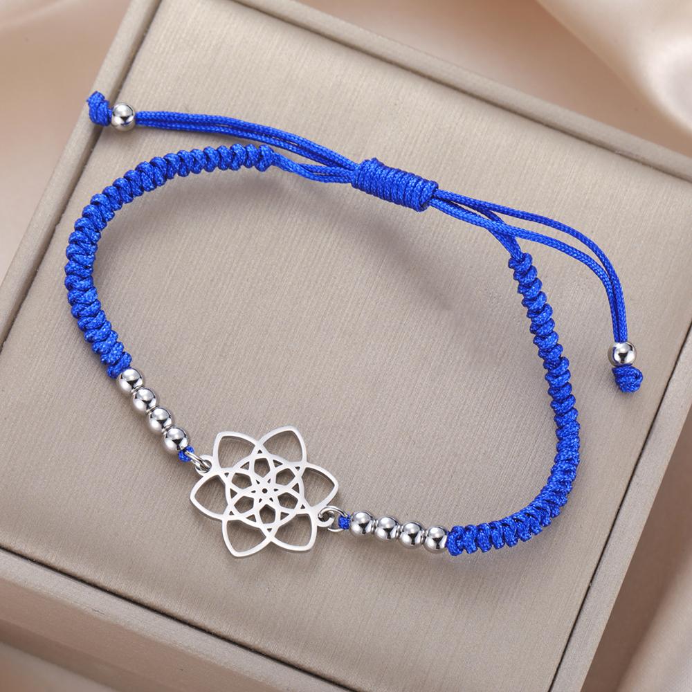 Dawapara Vintage Seed of Life Bracelet Powerful Sacred Geometric Figures Yoga Jewelry Stainless Steel Couple Bracelet