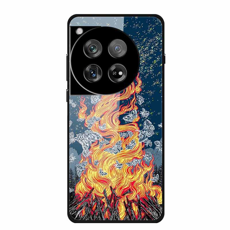 Personalized Seven-Colored Tempered Glass Phone Case for OnePlus 12 - Unisex