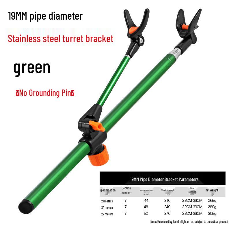 Langlebiger Angelrutenständer aus Edelstahl mit verdicktem Erdspieß für doppelte Verwendung: Kompatibel mit Angelkiste & Stuhl.