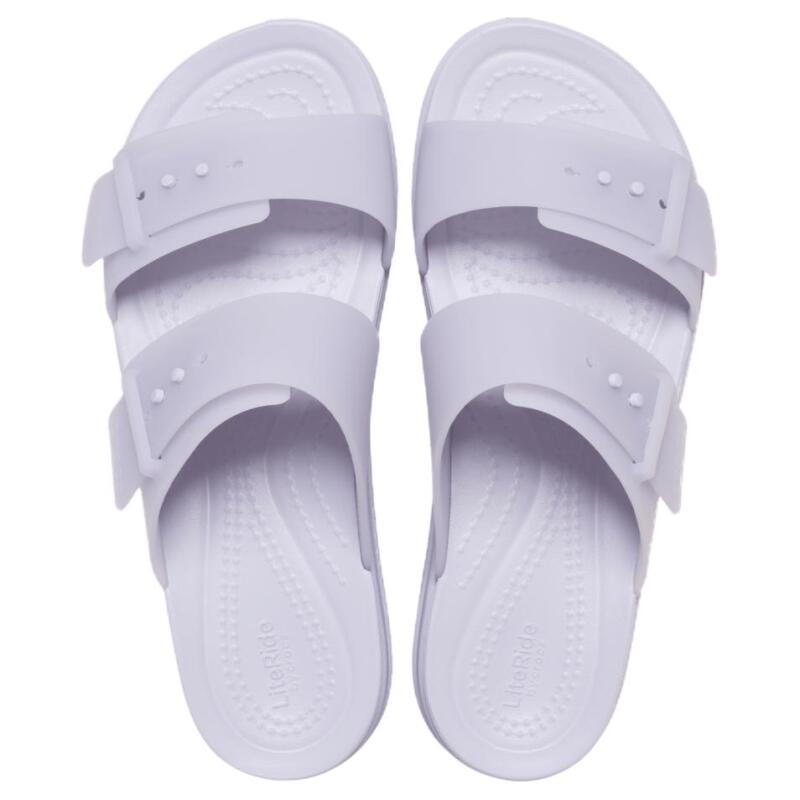 Crocs Brooklyn Casual Fashion EVA Anti-Abrasion Slippers Women's Purple